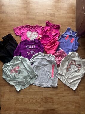 Under Armour Girls Active Tops & Shorts - Pink, Purple, Lavender